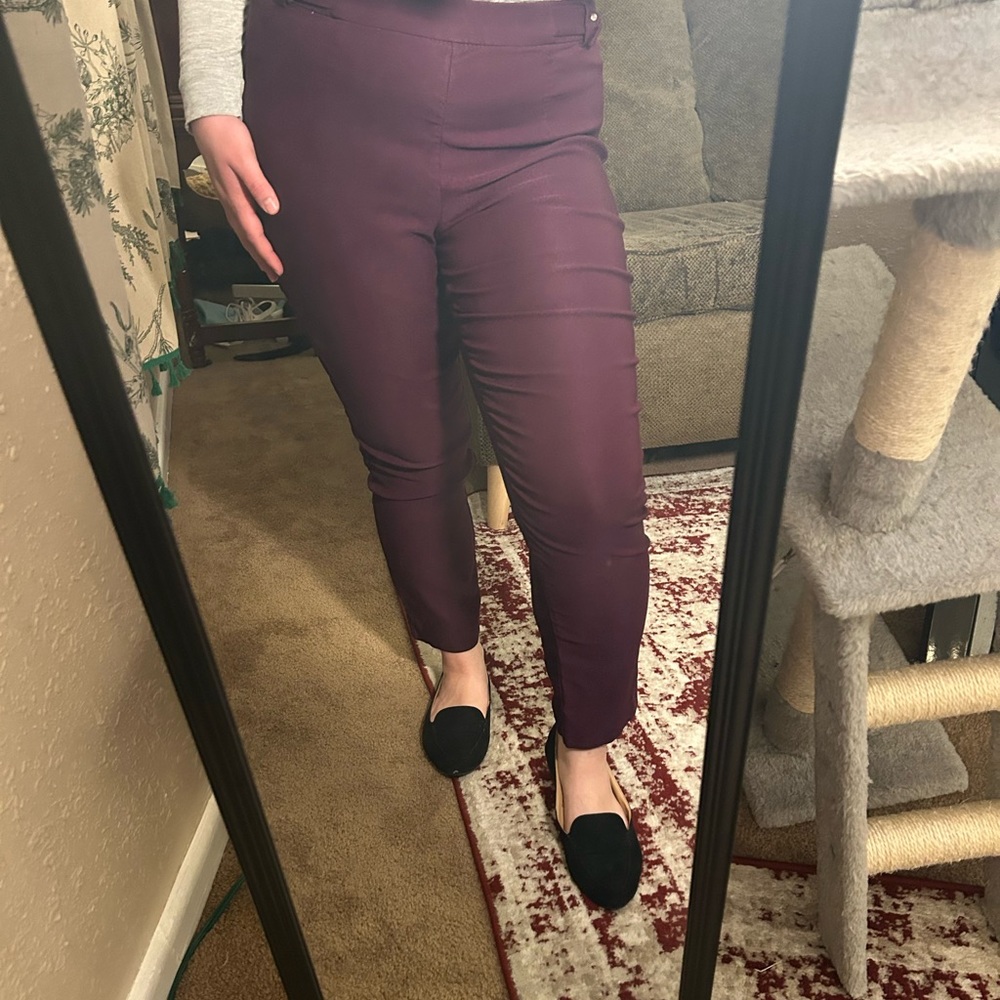 Violets and Roses Magenta Crop Dress Pants